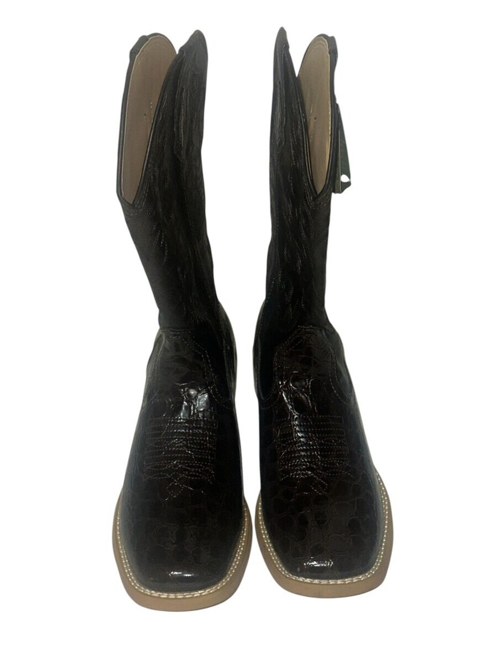 Roper Women's Riley Caiman Print Western Boots Size 9 NWT